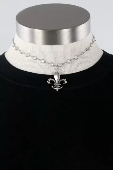 Fleur de Lis Pendant Necklace Silver