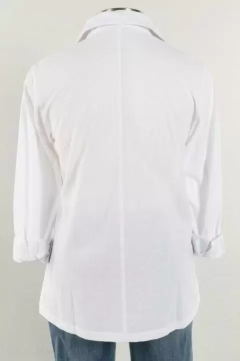 Hi Collar Shirt - White