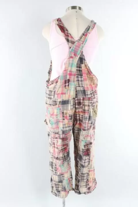 Patchwork Love Overalls - Madras Tropical