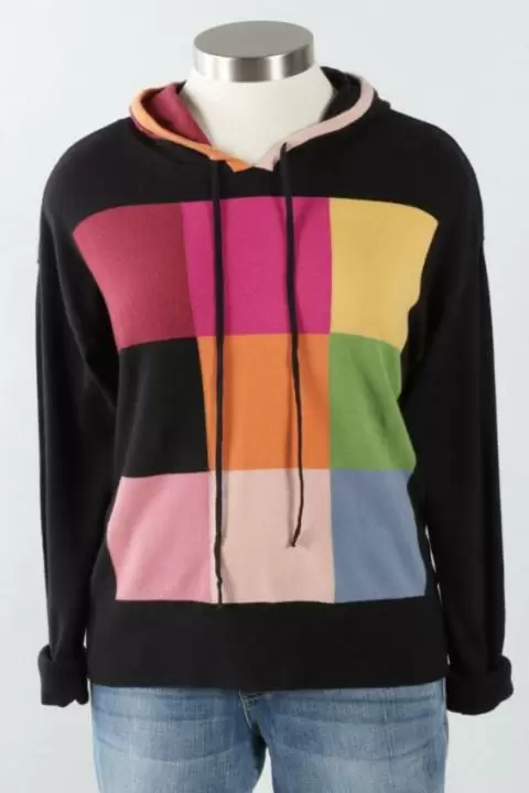 Multi color block hoodie hotsell