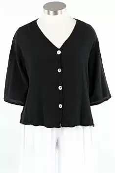 Crinkle Tie Cardigan Plus White