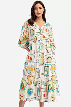Poplin Maxi Dress - White Poplin Maxi Dress - White