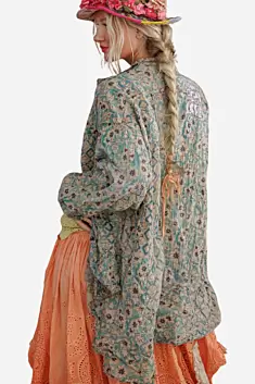 世界的に有名な Patchwork Adison Workshirt - Blue Eyes 果物