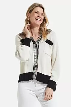 Collared Cardi - Vanilla Collared Cardi - Vanilla