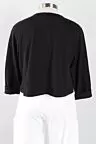 Crop V-Neck Cardigan - Black