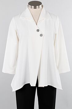 Two Button Jacket Plus - Ivory