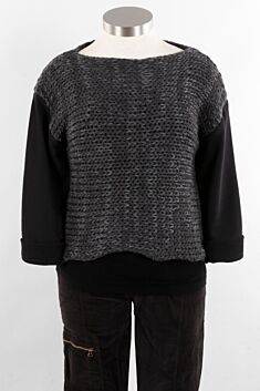 Open Weave Sweater - Anthracite