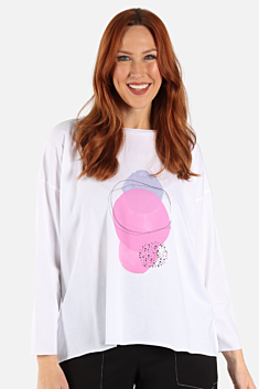 Saturn Boxy Tee - White