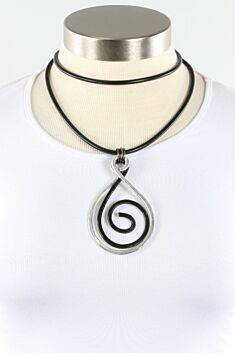 Convertible Pendulum Necklace - Black & Silver