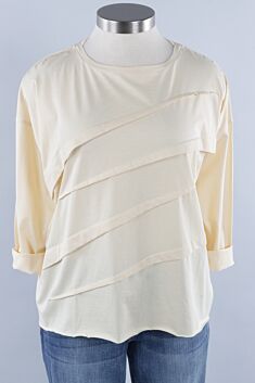 Boxy Tucked Tee - Butter