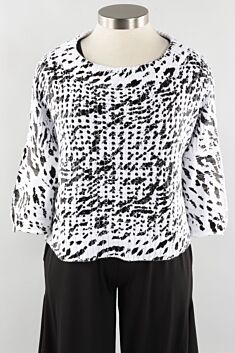 Dalmation Sweater - White & Black