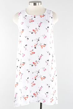 Tank Dress - White Cherry Blossom