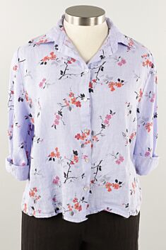 Crop Shirt - Levandula Cherry Blossum