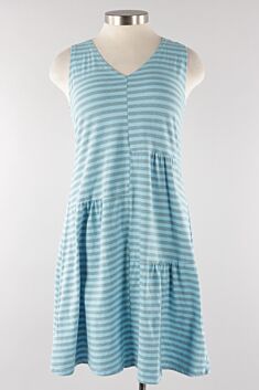 Patch Dress - Poolside Stripe