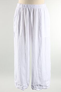 Ruched Pant - White