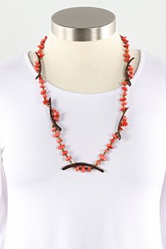Quintana Necklace - Poppy Coral