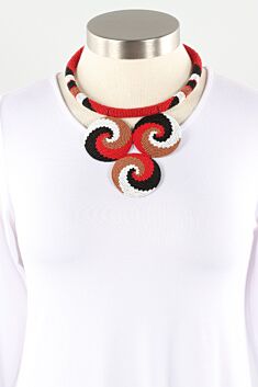 Indian Necklace - Black & Red
