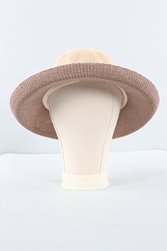 Victoria Two Toned Hat - Beige & Mocha