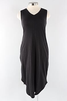 Sleeveless Seamed Dress - Black