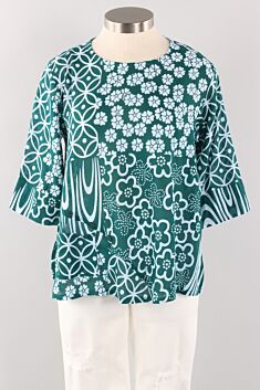 Button Blouse - Teal Patch Swatch 