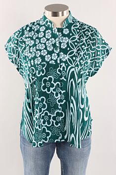 Pintuck Blouse - Patch Swatch Teal