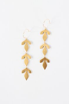 Leafy Vine Earrings - Gold