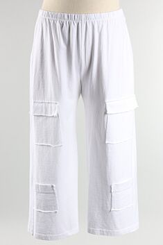 Pocket Crop Pant - White