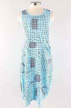 Bubble Dress - Artic Lattice Print