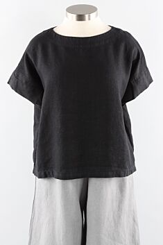 Orla Shirt - Black Heavy Linen