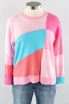Patchwork Sweater - Pinks