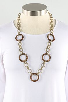 Triple Loop Retro Necklace - Bronze