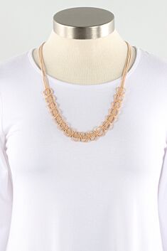 Twisted Loop Necklace - Rose Gold