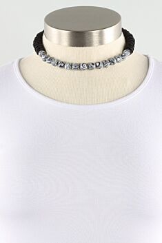 Spring Ring Malachite Necklace - Black & White