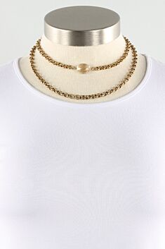 Double Chain Necklace - Gold