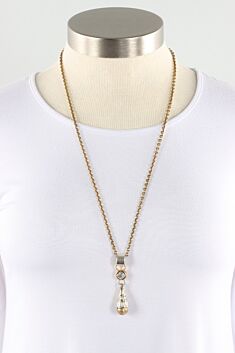 Tibetan Pearl Necklace - Gold & Silver