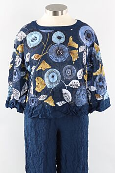 Audrey Pullover - Navy Floral