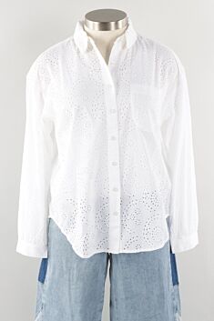 Relaxed Button Down Shirt - White