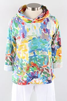 Pullover Hoodie - Abstract Blooms