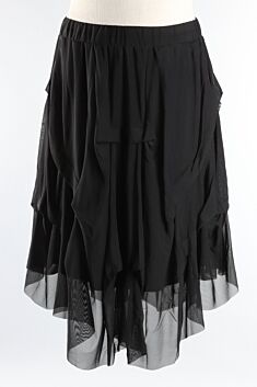 Mitchell Skirt Plus - Black Mesh