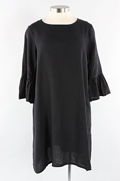 Phryne Dress - Black Light Linen