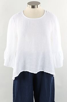 Fran Shirt - White Light Linen