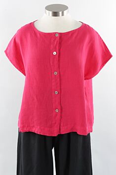 Bessie Shirt - Lantana Light Linen