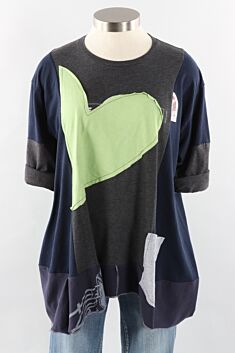 Piece Of My Heart Tunic - Navy & Charcoal #6