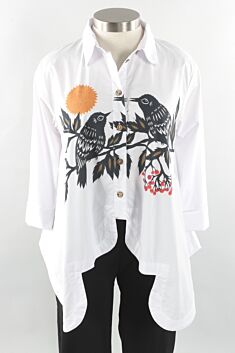 Scallop Button Up Shirt - Sparrows