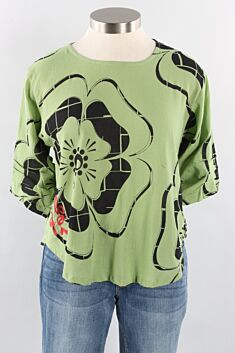 Essential Blouse - Lime Mosaic