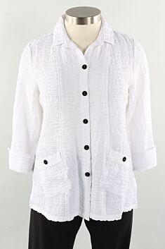 Pleat Pocket Shirt - White
