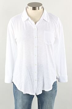 Long Sleeve Shirt Plus - White