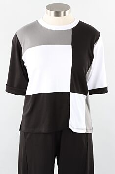 Larissa Top - Black White & Grey