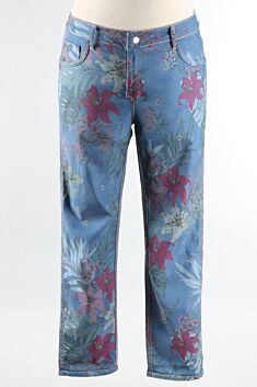 Floral Reversible Pant - Denim