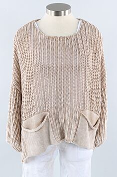 Crochet Pullover - Sand